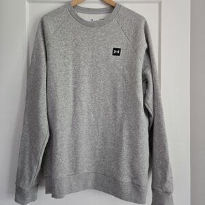 Under Armour Men's Gray Large Loose Cotton/polyester Sweatshirt